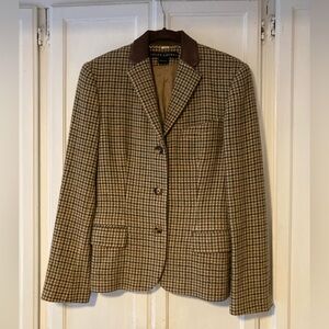 Ralph Lauren Black Label Houndstooth Blazer - Alpaca & Cashmere